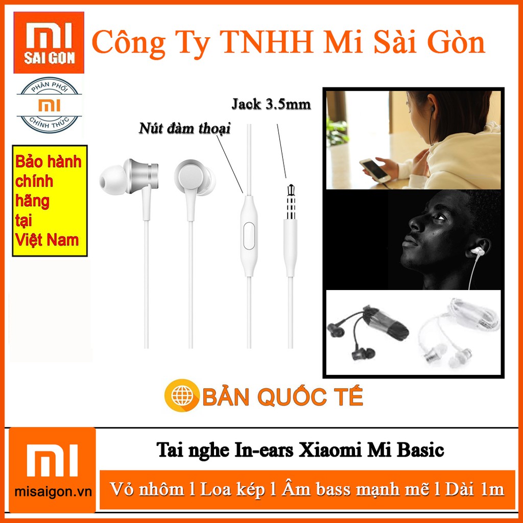 (Digiworld)Tai nghe Xiaomi Basic Gen 2 (Trắng/Đen)