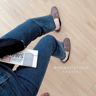 Quần jeans ống đứng cắt gấu fanegu cúc túi mã 3691