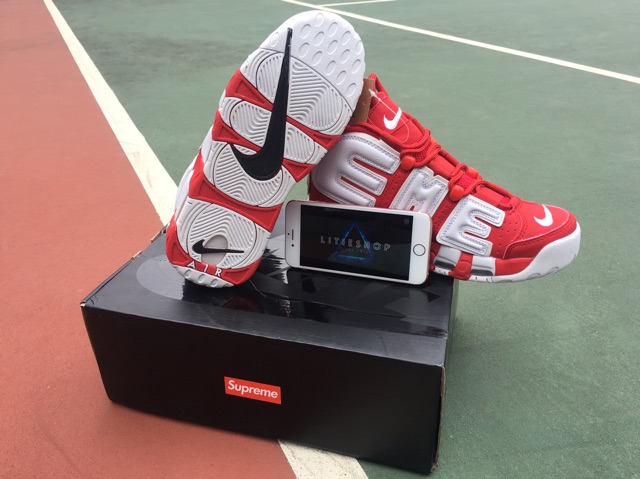 [ ẢNH THẬT ] GIÀY AIR MORE UPTEMPO X SUPREME " RED WHITE " NAM NỮ | BigBuy360 - bigbuy360.vn