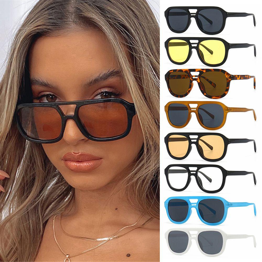 Kính Mát Gọng Nhựa Họa Tiết Da Báo Thời Trang Chống Tia UV400