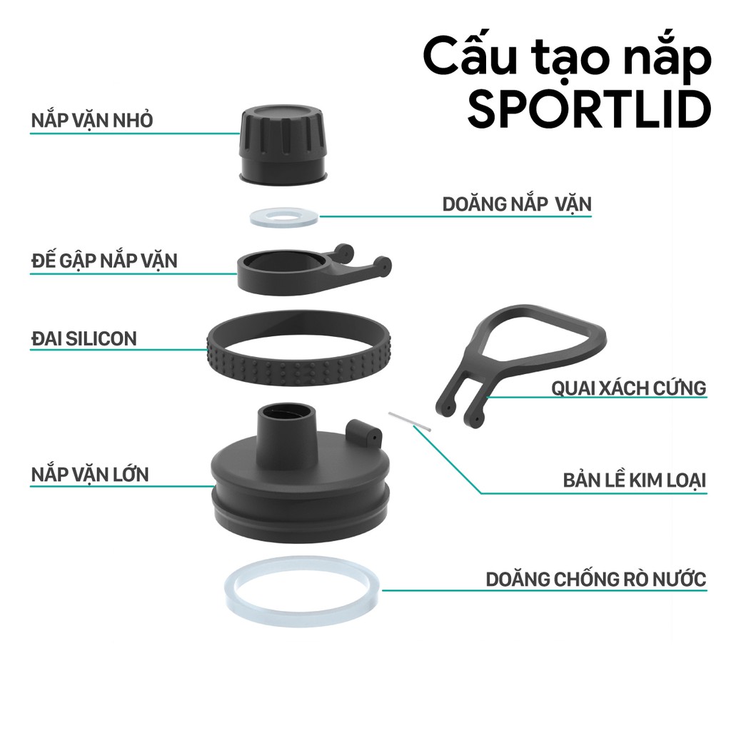 Bình Giữ Nhiệt 2GOOD FLASK WM-02 Sport Lid 946ml