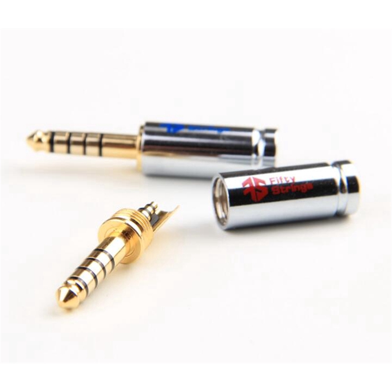 Non-magnetic induction gold-plated / rhodium plating 2.5 / 3.5 / 4.4mm earphone upgrade line audio plug Earphone Plug Audio Jack
