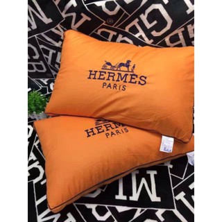 [ ẢNH TỰ CHỤP ] Gối ngủ bông lông vũ HERMES thương hiệu nhập khẩu từ PARIS