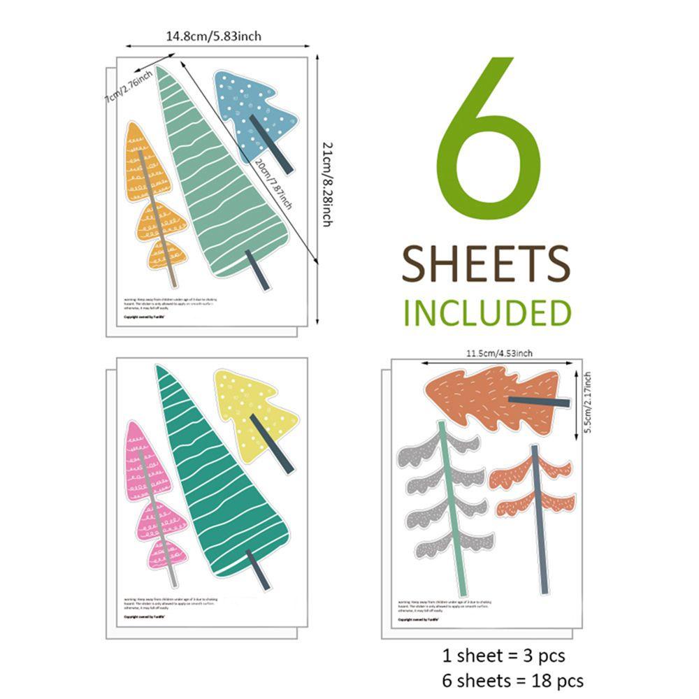 Set 24 Sticker Dán Tường Hình Cầu Vồng Trang Trí Phòng Bé