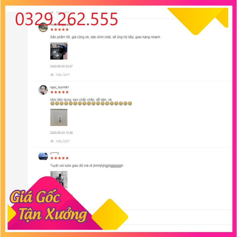 (Sale Khủng)  Sỉ 50 móc dính tường trong suốt hàng loại 1 siêu chắc
