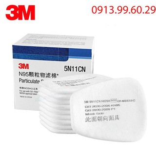 Bông lọc bụi 3M 5N11 sử dụng cho mặt nạ phòng độc 6200, 7502