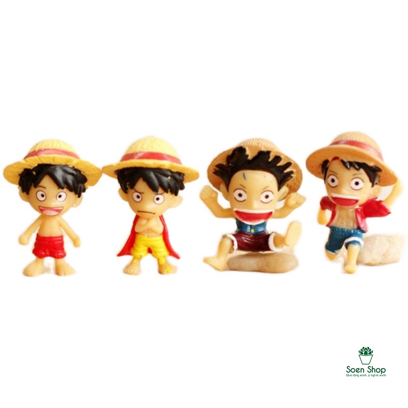 |FREESHIP| Phụ kiện LUFFY one piece - Phụ kiện trang trí cây xanh để bàn làm việc, mô hình trang trí cho bể cá, tiểu cản