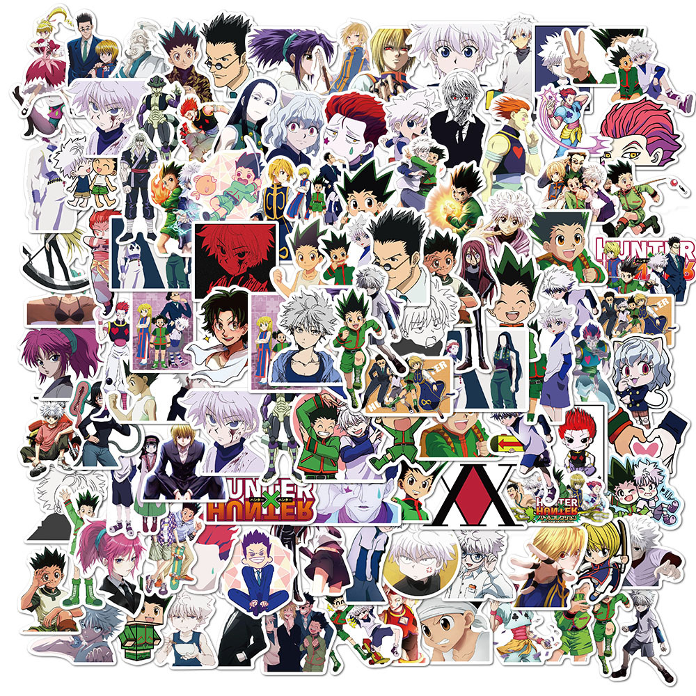 100pcs/pack Waterproof Suitcase Laptop Japanese Anime Stickers HUNTER x HUNTER Graffiti Sticker