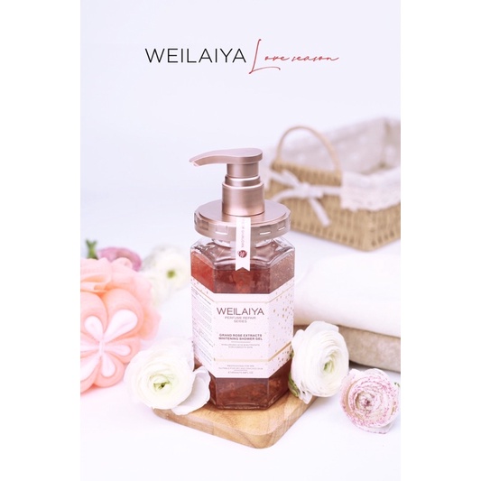 Sữa Tắm Trắng Da Cánh Hoa Hồng Damask Weilaiya Lưu Hương Thơm Lâu Toàn Thân Chính Hãng