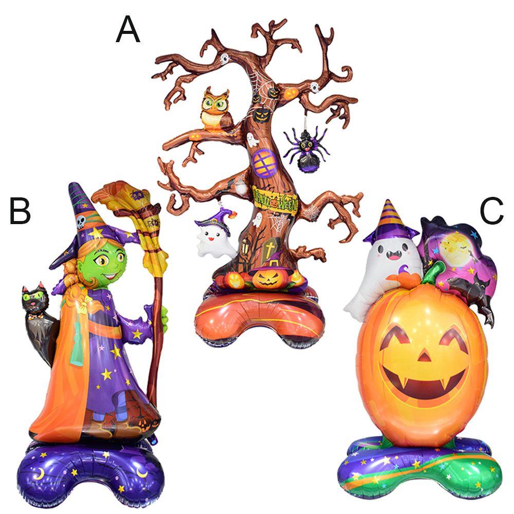 BEAUTY Bong Bóng Bơm Hơi Hình Bí Ngô Phù Thủy Halloween