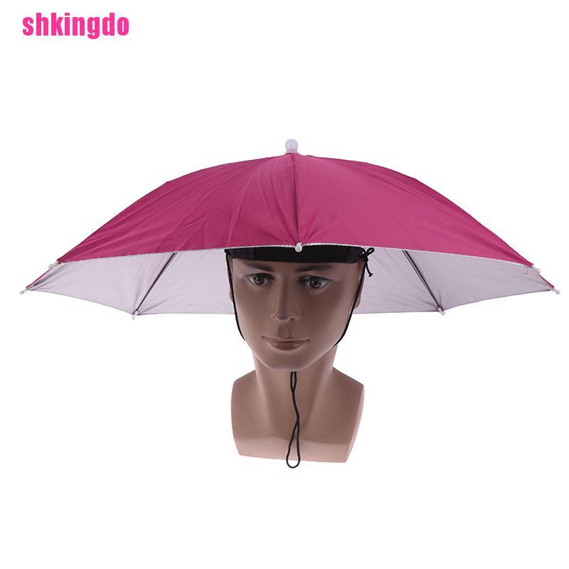 1 chiếc dù đội đầu có thể gấp gọn dùng đi cắm trại