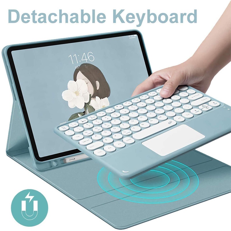 Hộp đựng bàn phím cảm ứng Bluetooth không dây cho Samsung Galaxy Tab A8 S6 Lite A7 S7 FE