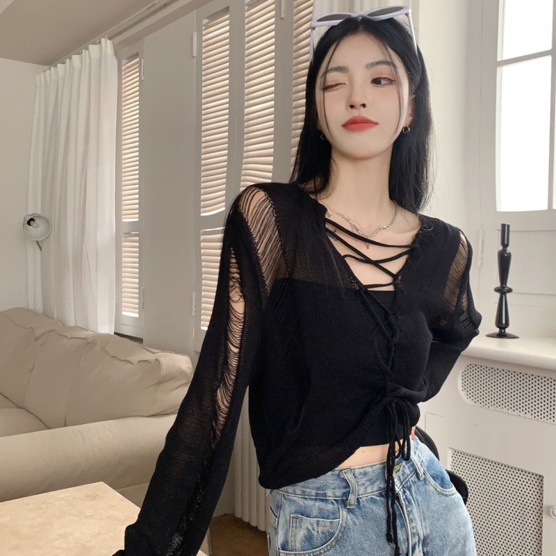 Áo Len Dài Tay Chống Nắng Màu Sắc Đơn Giản Thời Trang Dành Cho Mùa Thu