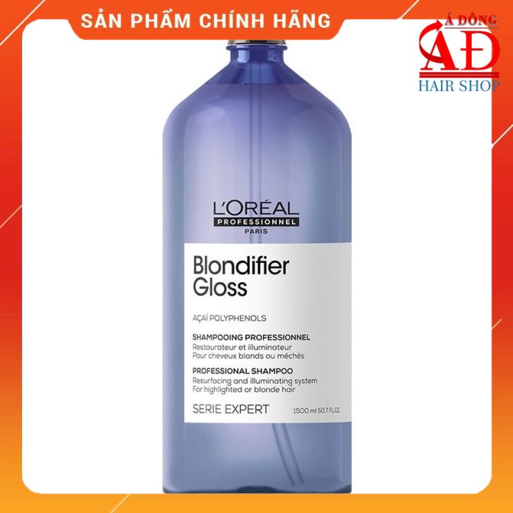 DẦU GỘI LOREAL BLONDIFIER GLOSS 2021 BÓNG MƯỢT CHO TÓC NHUỘM MÀU SÁNG 1500ML (CHAI)