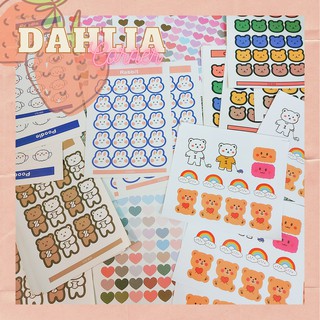 Sticker decal dán trang trí vũ trụ thỏ gấu nhiều màu sắc