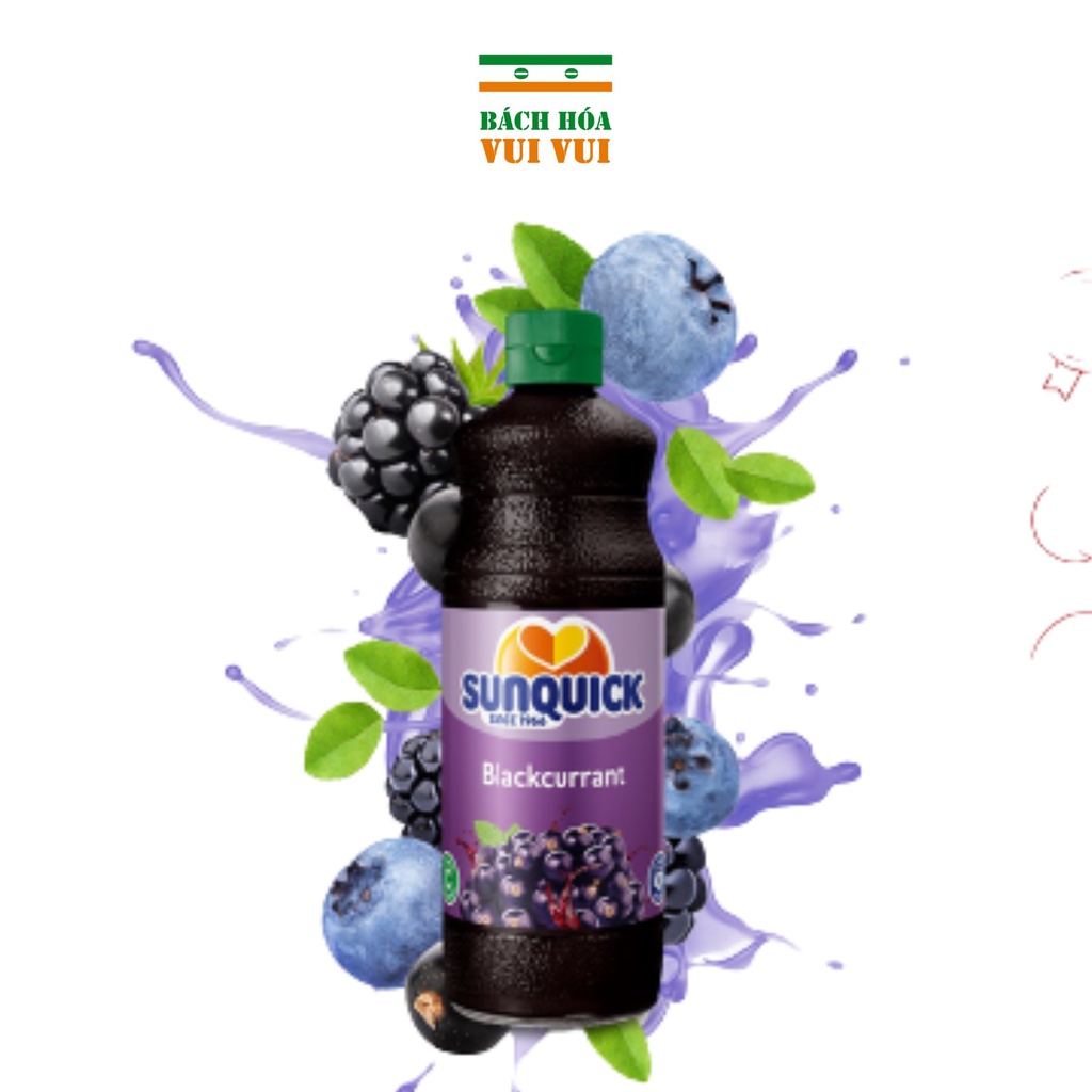Nước ép trái cây lý chua đen Sunquick BlackCurrant Drink Concentrate 840ml