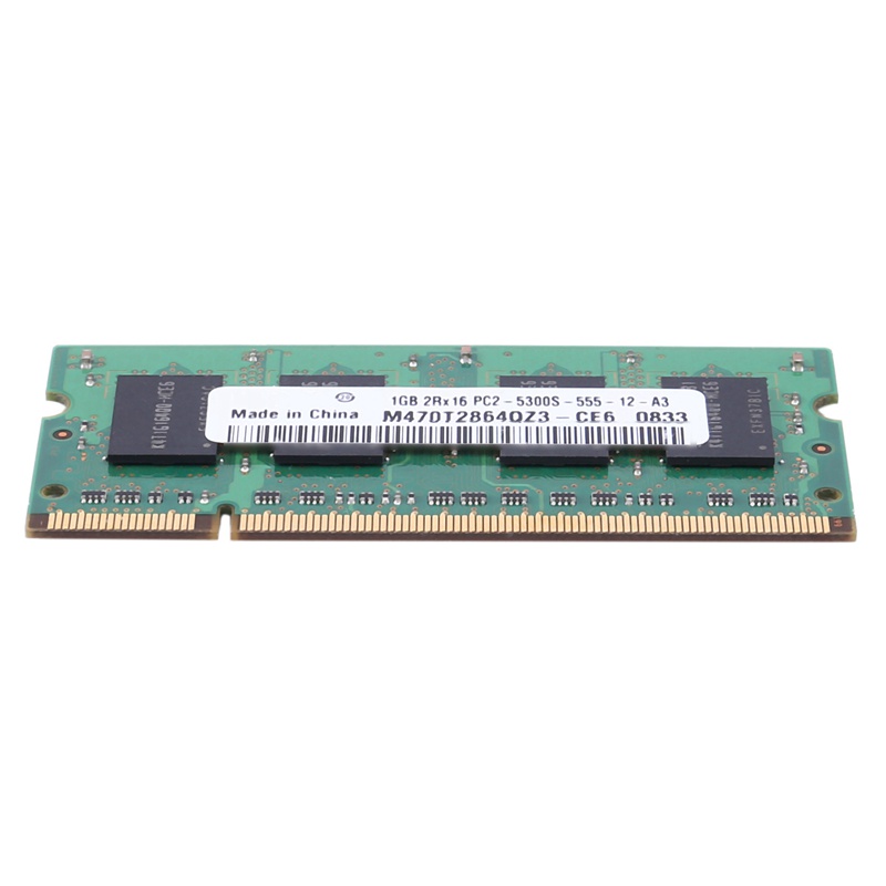 Bộ nhớ RAM máy tính xách tay DDR2 1GB 677Mhz PC2-5300S-555 200Pins Bộ nhớ máy tính xách tay 2RX16 SODIMM cho Intel AMD