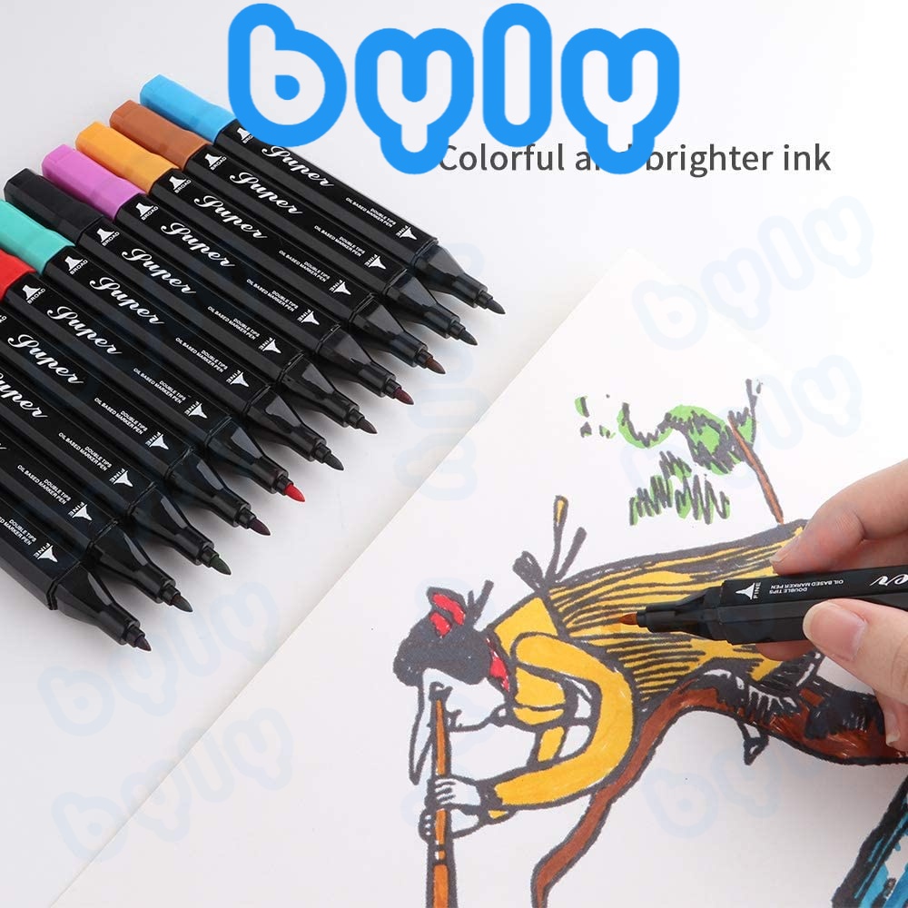 [P4] G-61 đến B-80 Bút Marker 120 Màu Hai Đầu BAOKE | MP2900