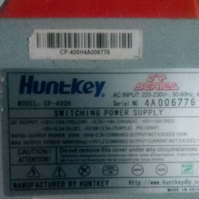 Nguồn Huntkey 400w công suất thực