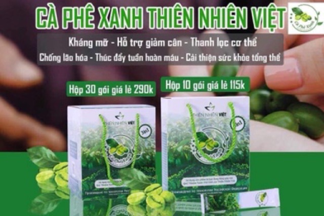 [Giá_Sỉ] Cafe xanh kháng mỡ có tem điện tử hộp 10 gói | BigBuy360 - bigbuy360.vn