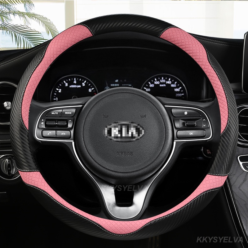 Vỏ Bọc Vô Lăng Chống Trượt Cho Kia Cerato Forte Sportage K5 K9 K2 K3 K4 KX3 KX5 KX7 Seltos Stinger 38cm
