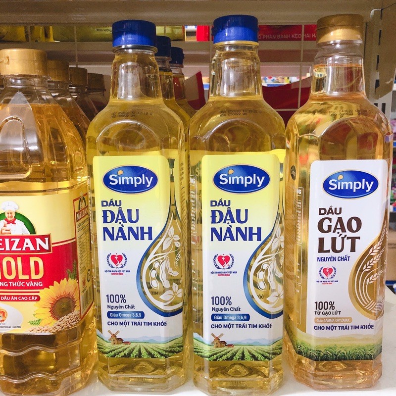 Dầu Ăn Simply Đậu Nành 1L