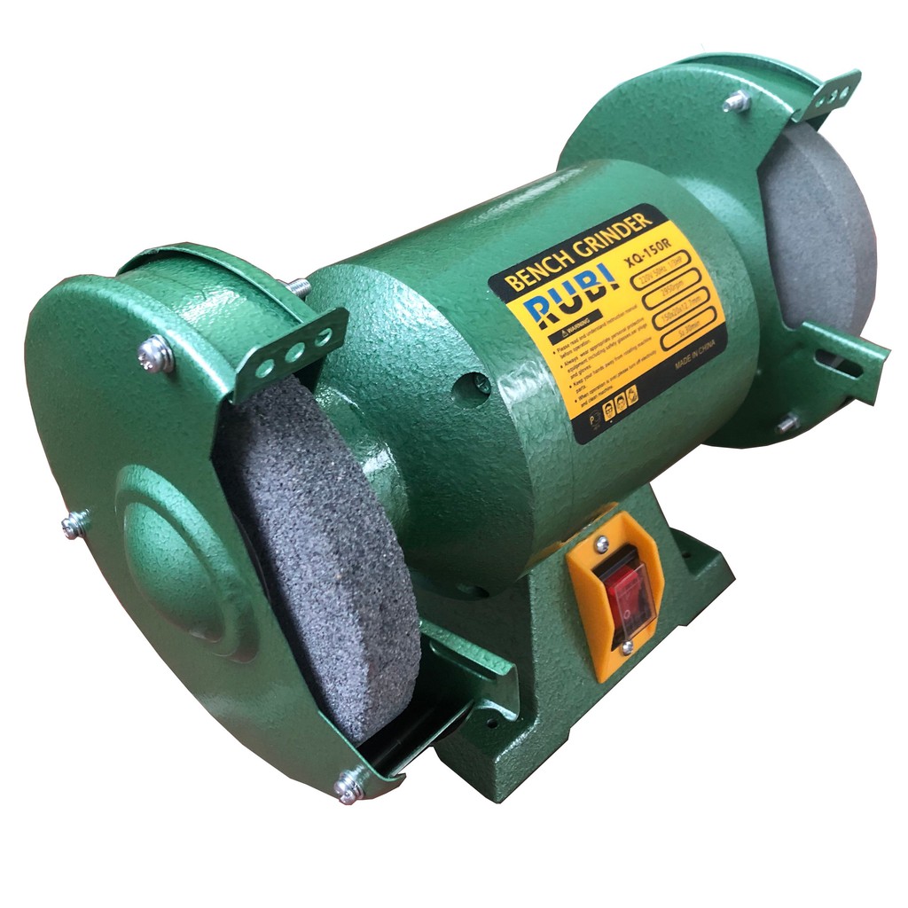 Máy mài hai đá RUBI đá 150mm hàng nội địa - Máy Mài 2 đầu tặng 2 đá hàng chất lượng bảo hành 6 tháng