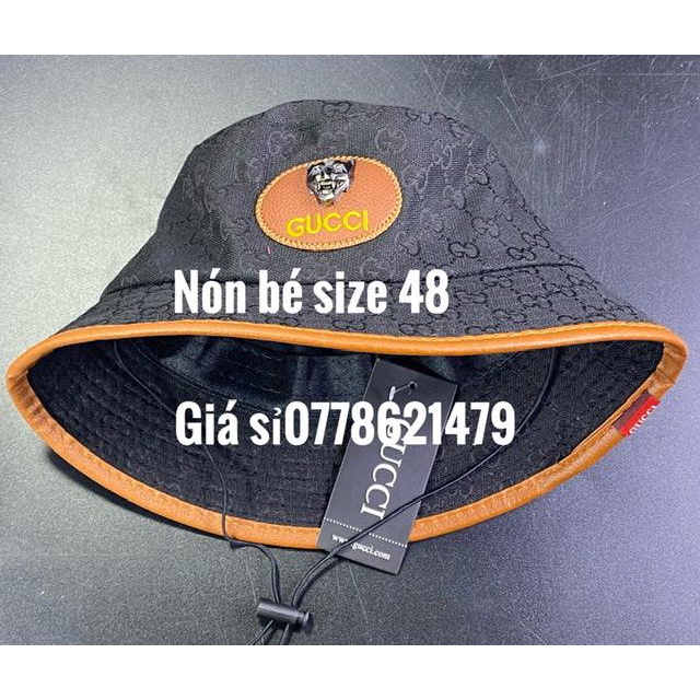 Nón bucket gu sì trẻ em 4 tuổi đến 6 tuổi - mũ vành sói viền da bé gái cực xinh
