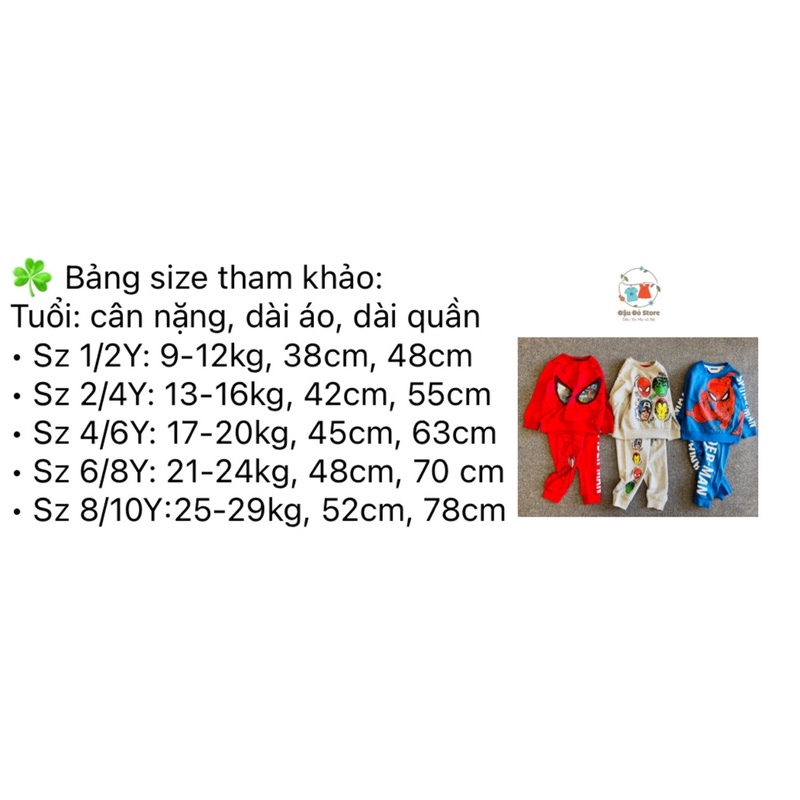 (Xuất dư xịn) Bộ nỉ da cá cho Bé Trai H&amp;.M size 10- 30kg - Quần áo thu đông cho bé trai