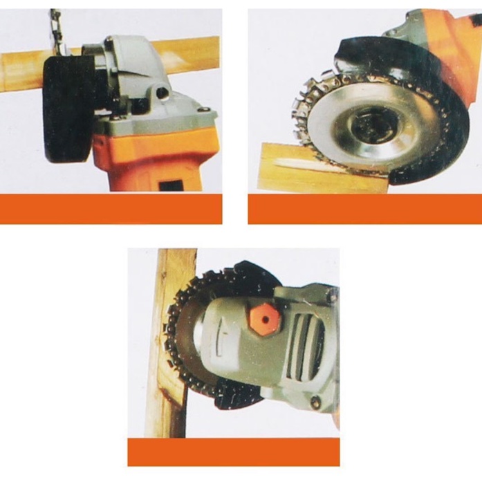 Đĩa cưa xích, lưỡi cưa xích cắt gỗ, phay phá gỗ đa năng gắn máy mài