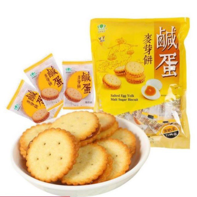 Bánh quy trứng muối đài loan Salted Egg Yolk Malt Sugar Biscut 500g