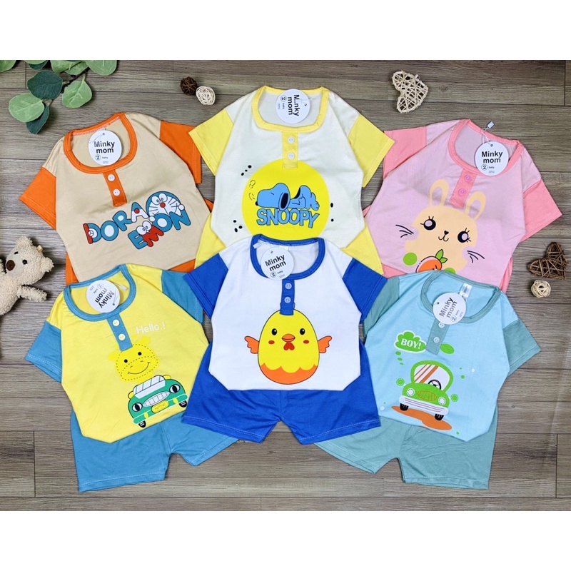 Bộ thun lạnh cộc tay đẹp 6-17kg