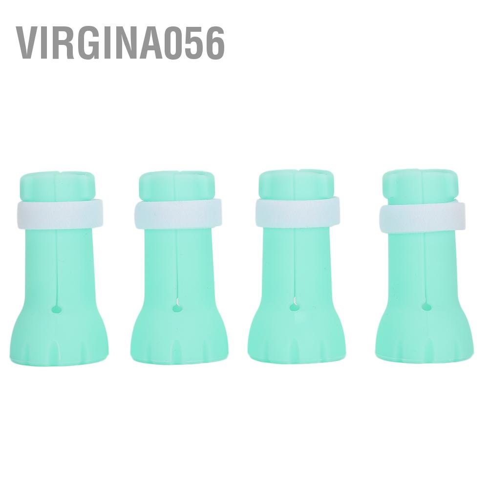 Virgina056 4 cái Bộ Pet Cat Wash Claw Foot Cover Chống xước Tắm cho mèo Móng tay móng chân Bảo vệ Ủng