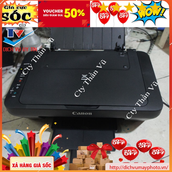 Máy in phun màu đa chức năng Canon PIXMA MG 2570S chạy ổn định chức năng photocopy scan in màu in đen trắng mới 100%