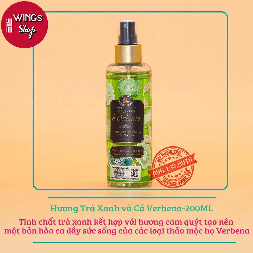 Xịt Thơm Dưỡng Ẩm Cơ Thể (Body Mist) Tesori d'Oriente 200ml