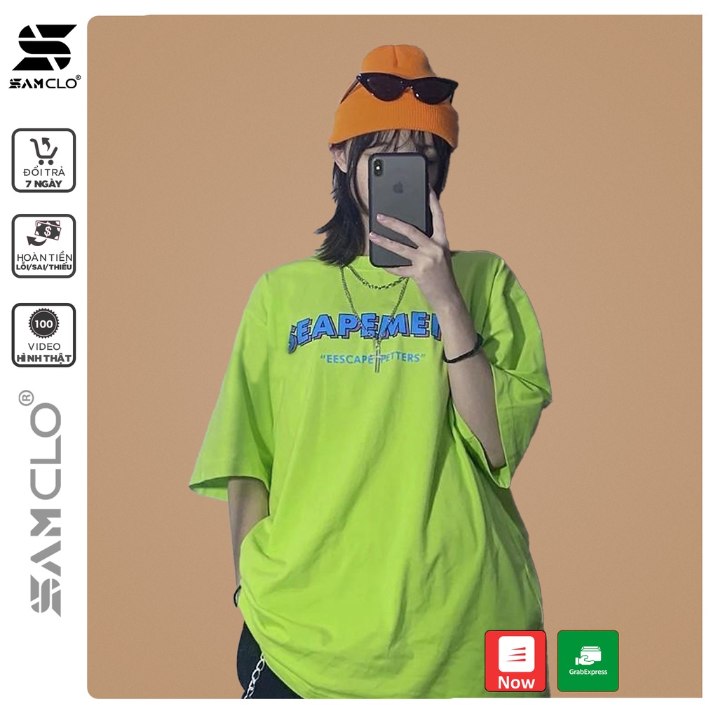 Áo thun nam nữ tay lỡ SAM CLO phông form rộng dáng Unisex, mặc lớp, nhóm, cặp in chữ SEAPEMENT