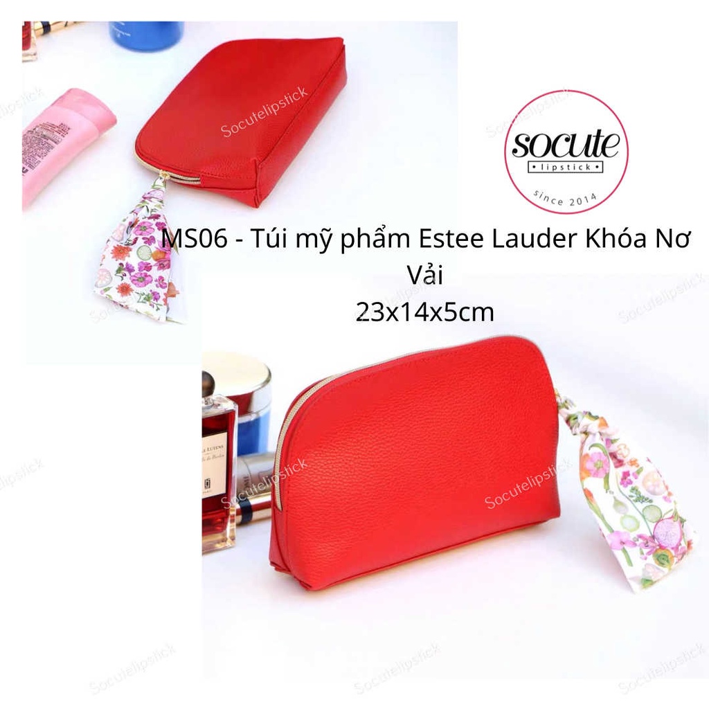 Túi Mỹ Phẩm Esstee Lauder Khóa Nơ Vải - MS06