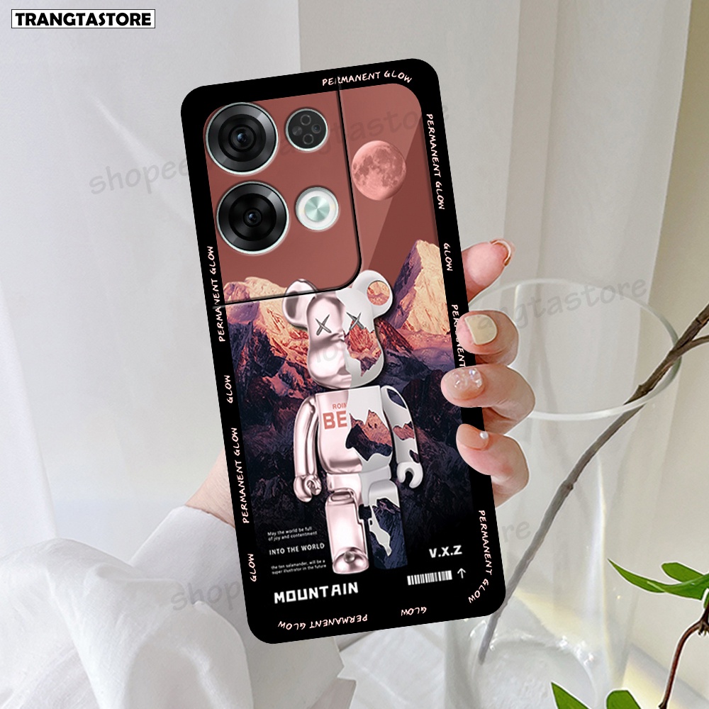 Ốp lưng Oppo Reno 8 4G / Reno 8 5G / Reno 8Z 5G in hình gấu Bearbrick,Mountain,xanh,đen,đỏ giá rẻ