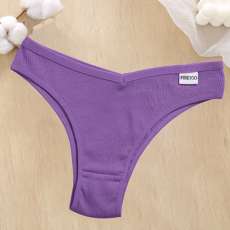 Cute Byte Quần Lót Cotton Brazil Lưng Thấp 8 Màu Trơn Gợi Cảm Dễ Thương Cho Nữ