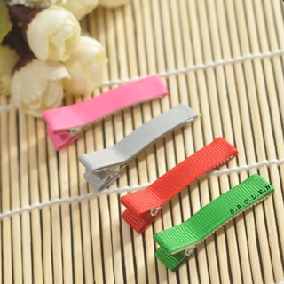 Phôi Kẹp mỏ vịt bọc ruy băng 5cm đủ màu, 2,5k/cái, làm kẹp tóc handmade hoặc kẹp luôn