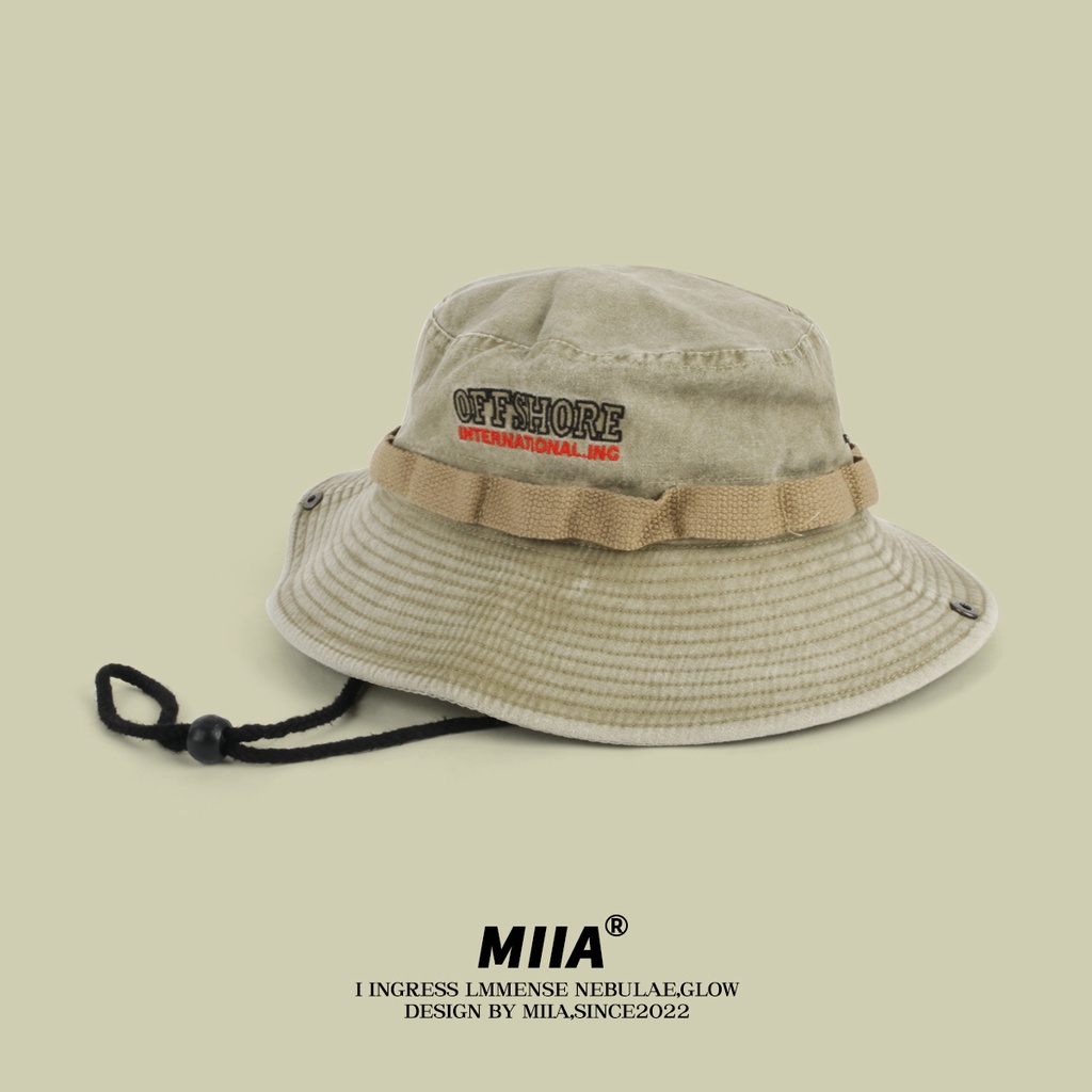 Mũ Bucket Dây Rút Chống Nắng Phong Cách Retro Cho Nam