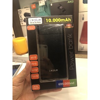 Pin sạc dự phòng Lithium-polymer 10000mAh i.value 2A 10W MTP100007 - Hàng chính hãng BH 12 tháng