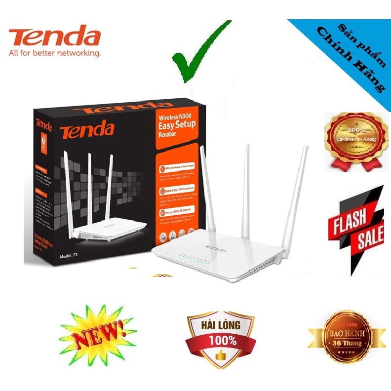 Bộ phát không dây 300Mbps tenda F3 | BigBuy360 - bigbuy360.vn