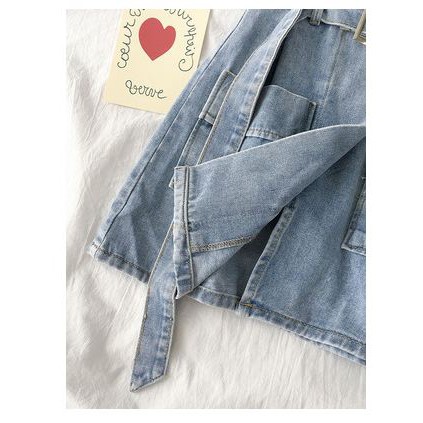 [Sẵn] Chân váy denim kèm đai, chân váy bò, chữ A | BigBuy360 - bigbuy360.vn