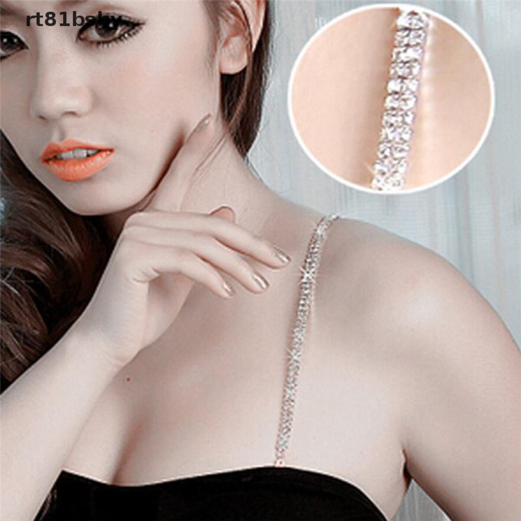 (Rt81Bsby) 1 Bộ Dây Đeo Áo Ngực Đính Đá Kim Cương Giả Kim Loại Có Thể Điều Chỉnh Được (Rt81Bsby)