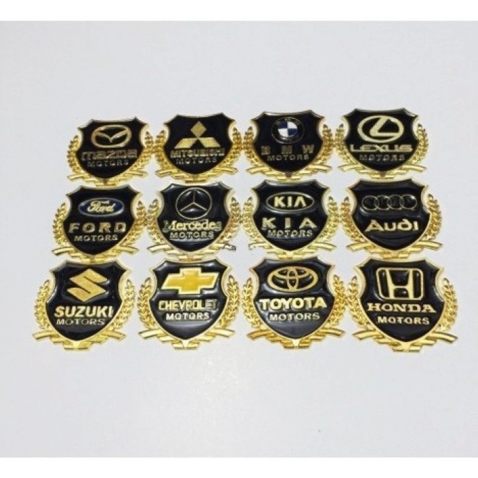 Logo bông lúa theo hãng xe thép không gỉ mạ màu