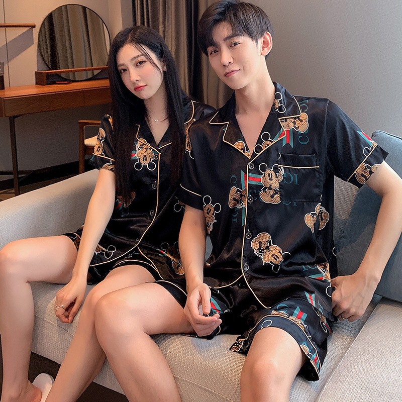 Pyjama nam nữ lụa sang trọng đồ mặc nhà nam nữ lụa thoáng mát