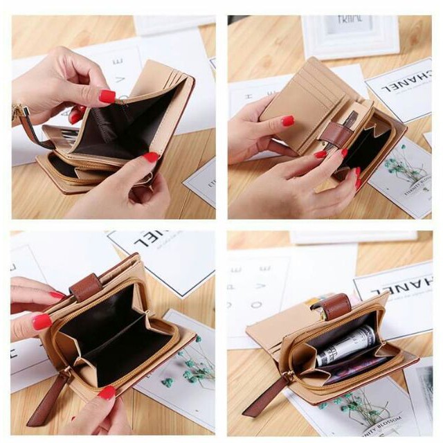 Ví Cầm Tay Siêu Đẹp  FREESHIP  Ví Nữ Ngắn Cầm Tay Nhỏ Gọn Xinh Xắn Dáng Đẹp Da PU Cao Cấp Thời Trang Hàn Quốc GG-9K