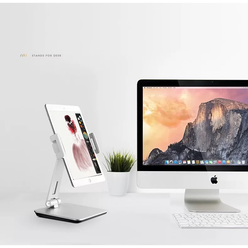 (Cỡ lớn ) Giá kẹp đỡ điện thoại Ipad máy tính bảng cao cấp xoay 360 độ tablet stand nhôm UP AP-7XN | BigBuy360 - bigbuy360.vn
