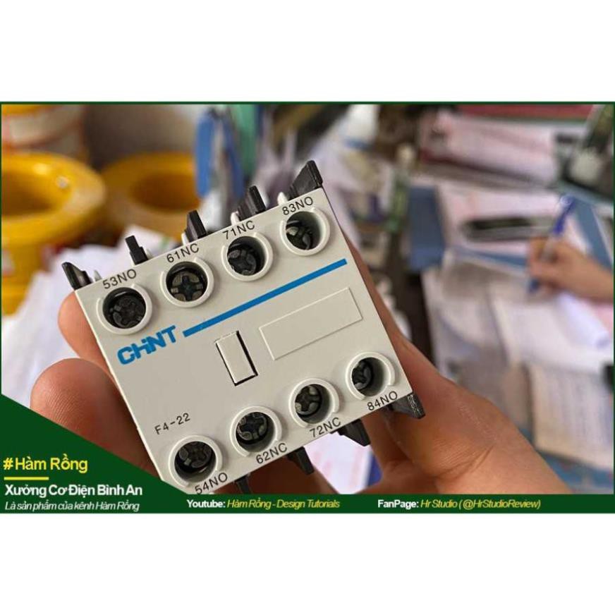 Chint Tiếm điểm phụ F4-22 CHINT gắn trên contactor NO-NC (hàng chính hãng)